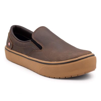 FSIAW7002-7EE image(0) - Airwalk VENICE - Men's Leather Slip On - CT|EH|SF|SR - Buffalo Crazy Horse / Gum - Size: 7 - 2E - (Extra Wide)