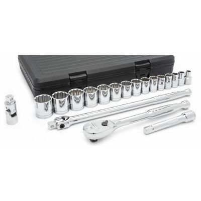 KDT80792 image(0) - GEARWRENCH 19 Piece 1/2 Inch Drive 12 Point Standard SAE Mechanics Tool Set