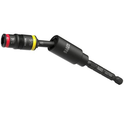 KLE32982 image(0) - Klein Tools Impact Flip Socket With Swivel Adapter, 3-Piece