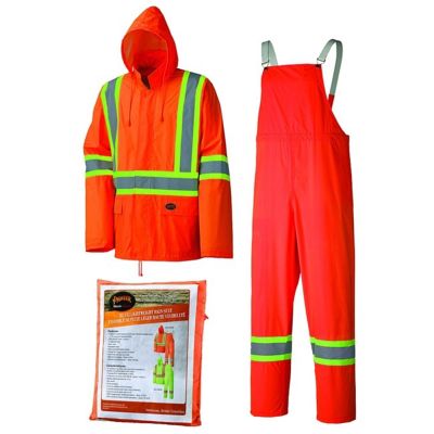 SRWV1080150U-3XL image(0) - Pioneer Lightweight Hi-Vis Safety Rainsuit  - Color:  Hi-Viz Orange  - Size: 3XL