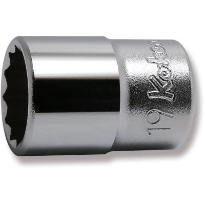 KKN4405M-19 image(0) - Ko-ken USA 4405M-19 1/2 Square Drive Socket 19 mm 12 Point Length 38 mm