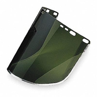 SRW29053 image(0) - Jackson Safety Replacement Windows for F30 Acetate Face Shields - Medium Green - 8" x 15.5" x.040" - D Shaped - Bound