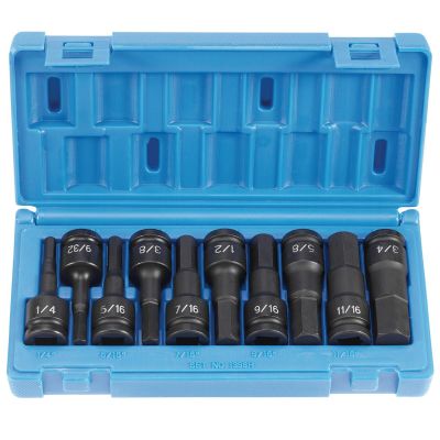 GRE1398H image(0) - Grey Pneumatic 1/2" Drive 10 Piece Hex Driver Set
