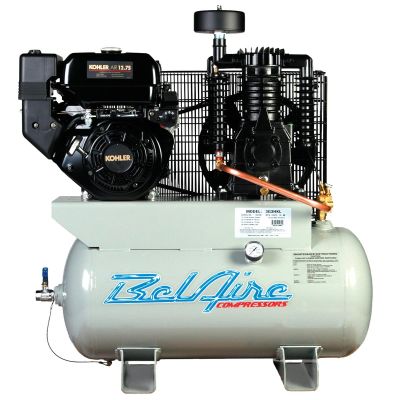 IMC3G3HKL image(0) - IMC (Belaire) 14 HP 30 Gallon 175 PSI Air Compressor 14 HP Kohler Command Gas Drive 30 Gallon Horizontal 175 PSI 22 CFM T39 Pump