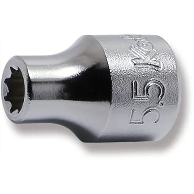 KKN3415M-5-5 image(0) - Ko-ken USA 3415M-5.5 3/8 Square Drive Socket 5.5 mm Double Square Length 26 mm