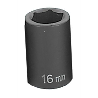 GRE2016M image(0) - Grey Pneumatic 1/2" Drive x 16mm Standard Socket