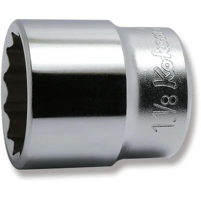 KKN4405A-1-1-8 image(0) - Ko-ken USA 4405A-1.1/8 1/2 Square Drive Socket 1.1/8 12 Point Length 43 mm