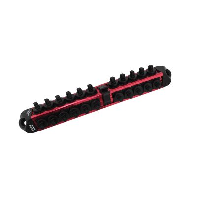 AST914VR image(0) - Astro Pneumatic 1/4" Drive V12 Locking Magnetic Socket Organizer for 22 Sockets + Ratchet - Red