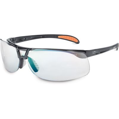 UVXS4202 image(0) - Uvex Protege Metallic Black Safety Glasses with SCT-Reflect 50 Anti-Scratch/Hard Coat Lens - S4202