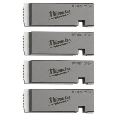 MLW48-36-1205 image(0) - Milwaukee Tool 1/2 Inch-3/4 Inch High Speed FOR STAINLESS NPT Universal Pipe Threading Dies