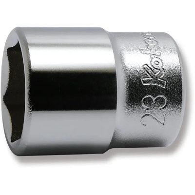 KKN4400M-23 image(0) - Ko-ken USA 4400M-23 1/2 Square Drive Socket 23 mm 6 Point Length 40 mm
