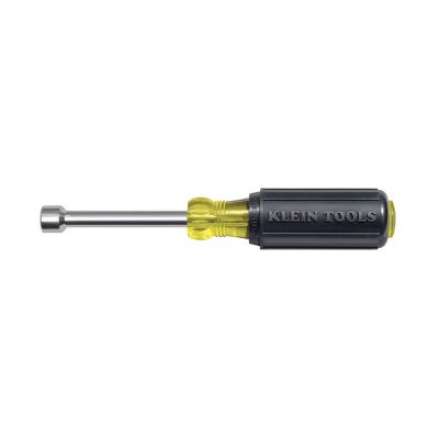 KLE6306MM image(0) - Klein Tools 6 mm Nut Driver, 3-Inch Hollow Shaft, Cushion-Grip&trade;
