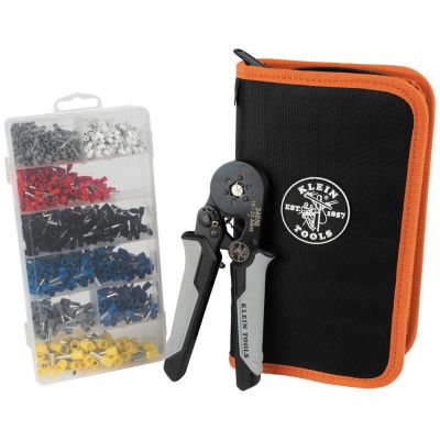 KLE34061 image(0) - Klein Tools Ratcheting Ferrule Hex Crimper Set