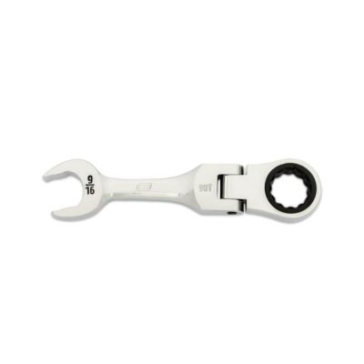 KDT86874 image(0) - GEARWRENCH 9/16 Inch 90-Tooth 12 Point Stubby Flex Combination Ratcheting Wrench