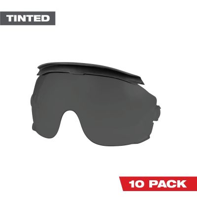 MLW48-73-1455 image(0) - Milwaukee Tool 10pk Gasketed Tinted Eye Visor Replacement Lenses (Milwaukee&reg; BOLT Safety Helmet & BOLT Hard Hat Mount)