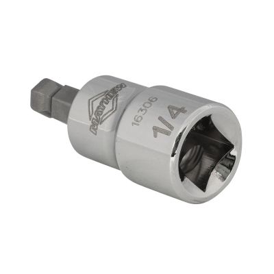 MAY16306 image(1) - Mayhew Mayhew 1/4-Inch SAE Ball Hex Short Insert Socket Bit, 3/8-Inch Drive