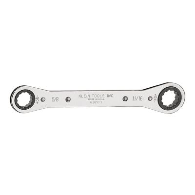KLE68201 image(0) - Klein Tools Ratcheting Box Wrench 3/8 x 7/16-Inch