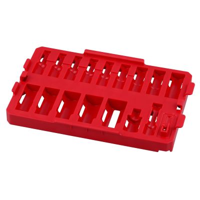 MLW49-66-6830 image(0) - Milwaukee Tool SHOCKWAVE Impact Duty Socket 3/8&rdquo; Dr 17PC SAE TRAY ONLY