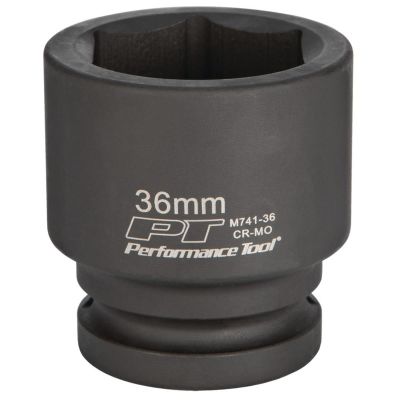 WLMM741-36 image(0) - Wilmar Corp. / Performance Tool 3/4" Drive 36mm Impact Socket