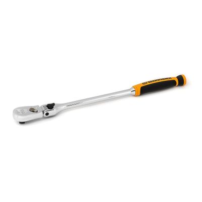KDT81267T image(0) - GEARWRENCH 3/8 Inch Drive 90-Tooth Dual Material Locking Flex Head Teardrop Ratchet 13 Inch