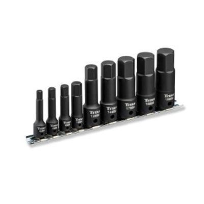 TIT49011 image(0) - TITAN 9 pc. Impact Metric Hex Bit Socket Set