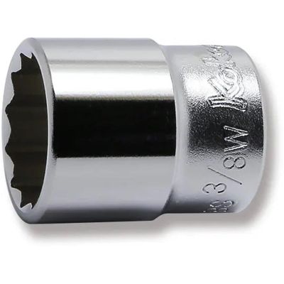 KKN3405W-3-8 image(0) - Ko-ken USA 3405W-3/8 3/8 Square Drive Socket Whitworth 3/8 12 Point Length 30 mm