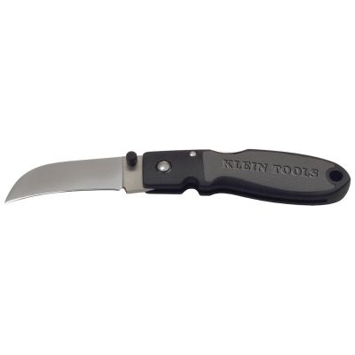 KLE44004 image(0) - Klein Tools Lightweight Lockback Knife 2-1/2-Inch Sheepfoot Blade, Black Handle