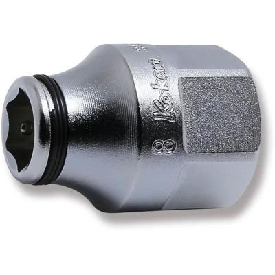 KKN3450MH-8 image(0) - Ko-ken USA 3450MH-8 3/8 Square Drive Socket 8 mm Nut Grip Length 26 mm Outer Hex 17 mm