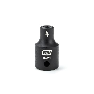 KDT84111 image(0) - GEARWRENCH 1/4 Inch Drive 6 Point Standard Impact Metric Socket 4mm