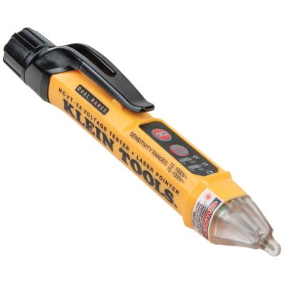 KLENCVT5A image(0) - Klein Tools Dual Range Non-Contact Voltage Tester Pen with Laser Pointer, 12 to 1000V AC
