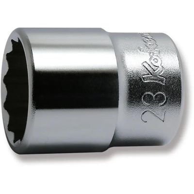 KKN4405M-23 image(0) - Ko-ken USA 4405M-23 1/2 Square Drive Socket 23 mm 12 Point Length 40 mm