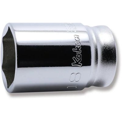 KKN3300XZ-18 image(0) - Ko-ken USA 3300XZ-18 3/8 Sq. Dr. Socket 18mm 6 point Length 35mm Z-series