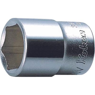KKN3400W-1-2 image(0) - Ko-ken USA 3400W-1/2 3/8 Square Drive Socket Whitworth 1/2 6 Point Length 33 mm