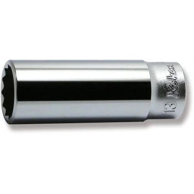 KKN2305M-13 image(0) - Ko-ken USA 2305M-13 1/4 Square Drive Socket 13 mm 12 Point Length 50 mm