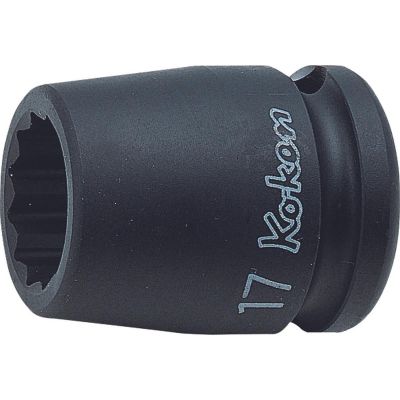 KKN14405M-22 image(0) - Ko-ken USA 14405M-22 1/2 Sq. Dr. Socket 22mm 12 point Length 38mm