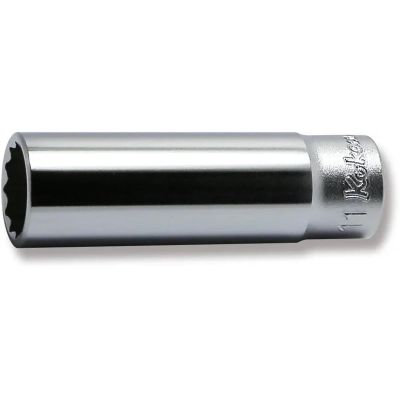 KKN2305M-11 image(0) - Ko-ken USA 2305M-11 1/4 Square Drive Socket 11 mm 12 Point Length 50 mm