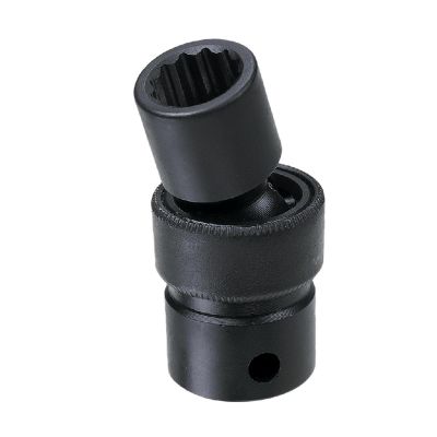 GRE1110UM image(0) - Grey Pneumatic 3/8" Drive x 10mm Standard Universal- 12 Point Socket - Black