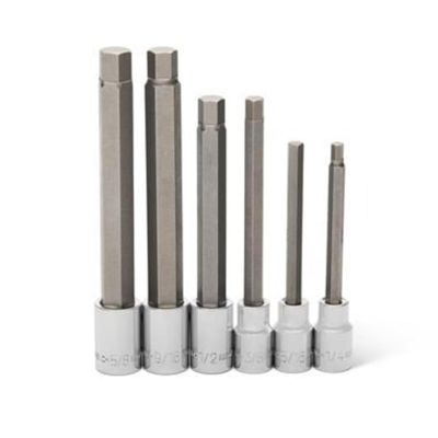 KDT82587 image(0) - GEARWRENCH 6 Piece 1/2 Inch Drive SAE Long Hex Bit Socket Set