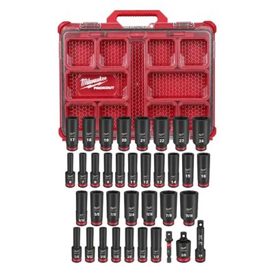 MLW49-66-6805 image(0) - Milwaukee Tool SHOCKWAVE Impact Duty Socket 3/8&rdquo; Dr 36PC PACKOUT Set