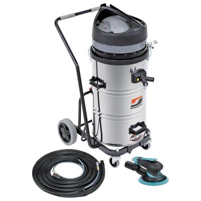 DYBM1020EX image(0) - Dynabrade Automotive Mega-Raptor Vac&reg; Standard Pack Vacuum System: Vacuum Kit w/6" Extreme ROS & Cart, M-Class, 120v/60Hz, 15 Amp, 20 gal.