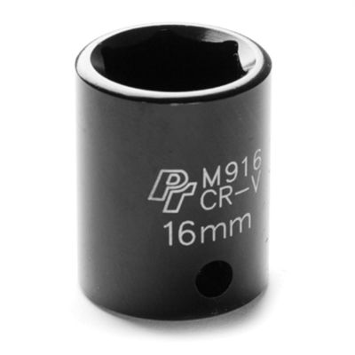 WLMM916 image(0) - Wilmar Corp. / Performance Tool 3/8" Drive 16mm 6pt Impact Socket