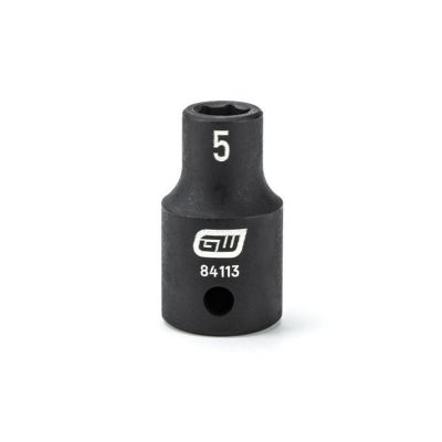 KDT84113 image(0) - GEARWRENCH 1/4 Inch Drive 6 Point Standard Impact Metric Socket 5mm
