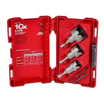 MLW49-22-8610 image(0) - Milwaukee Tool One-Piece Carbide Hole Cutter Set: 4PC