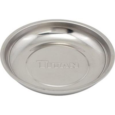 TIT21264 image(0) - TITAN Stainless Steel Round Magnet Parts Tray  5-7/8 Inch