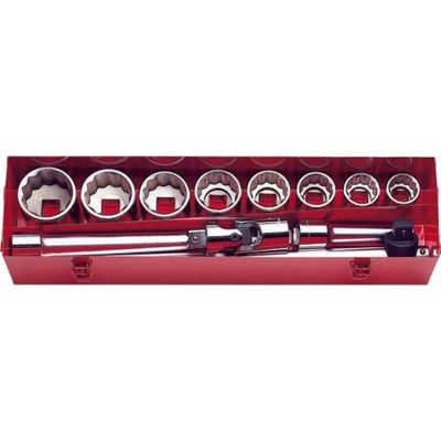 KKN8200M image(0) - Ko-ken USA 8200M 1 Square Drive 12 Piece 12-Point Metric Socket Set 35-63 mm