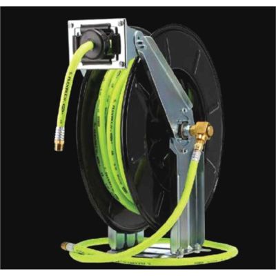 LEGL8711FZ image(0) - Legacy Manufacturing Flexzilla Pro Retractable Air Hose Reel, Open Face, Dual Axle Arm, 3/8" x 50'