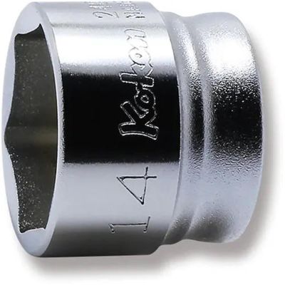 KKN2400MZ-14 image(0) - Ko-ken USA 2400MZ-14 1/4 Sq. Dr. Socket 14mm 6 point Length 15mm Z-series