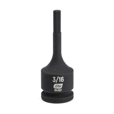 KDT84397 image(0) - GEARWRENCH 3/8 Inch Drive Hex Bit Impact SAE Socket 3/16 Inch