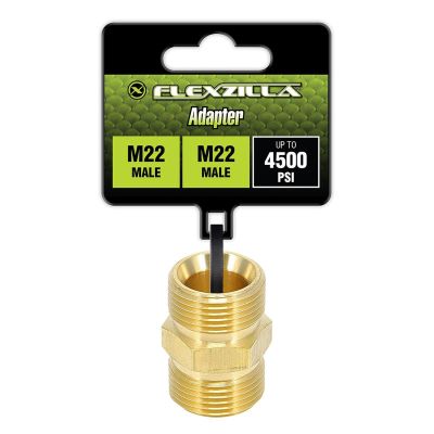 LEGPW3012 image(0) - Flexzilla Adapter, M22 Male x M22 Male, Brass
