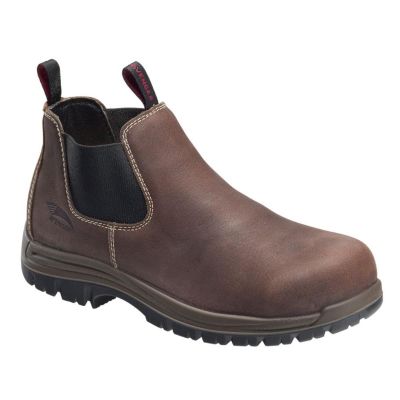FSIA7110-9W image(0) - Avenger Foreman Romeo Series - Men's Mid Top Slip-On Boots - Composite Toe - IC|EH|SR|PR - Brown/Black - Size: 9W